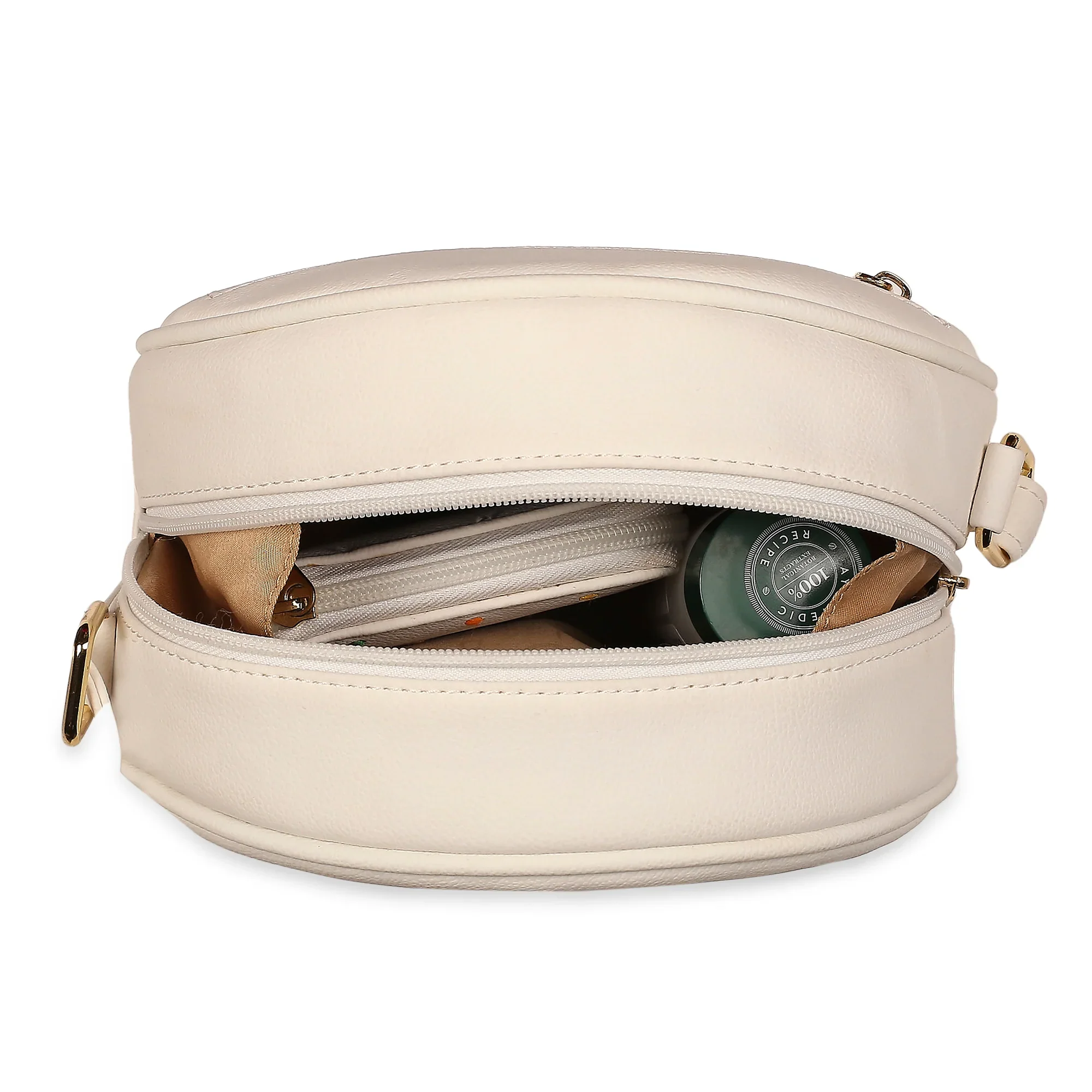 Caprese Popsicle Medium Cream Roundbody Sling Bag - Image 11