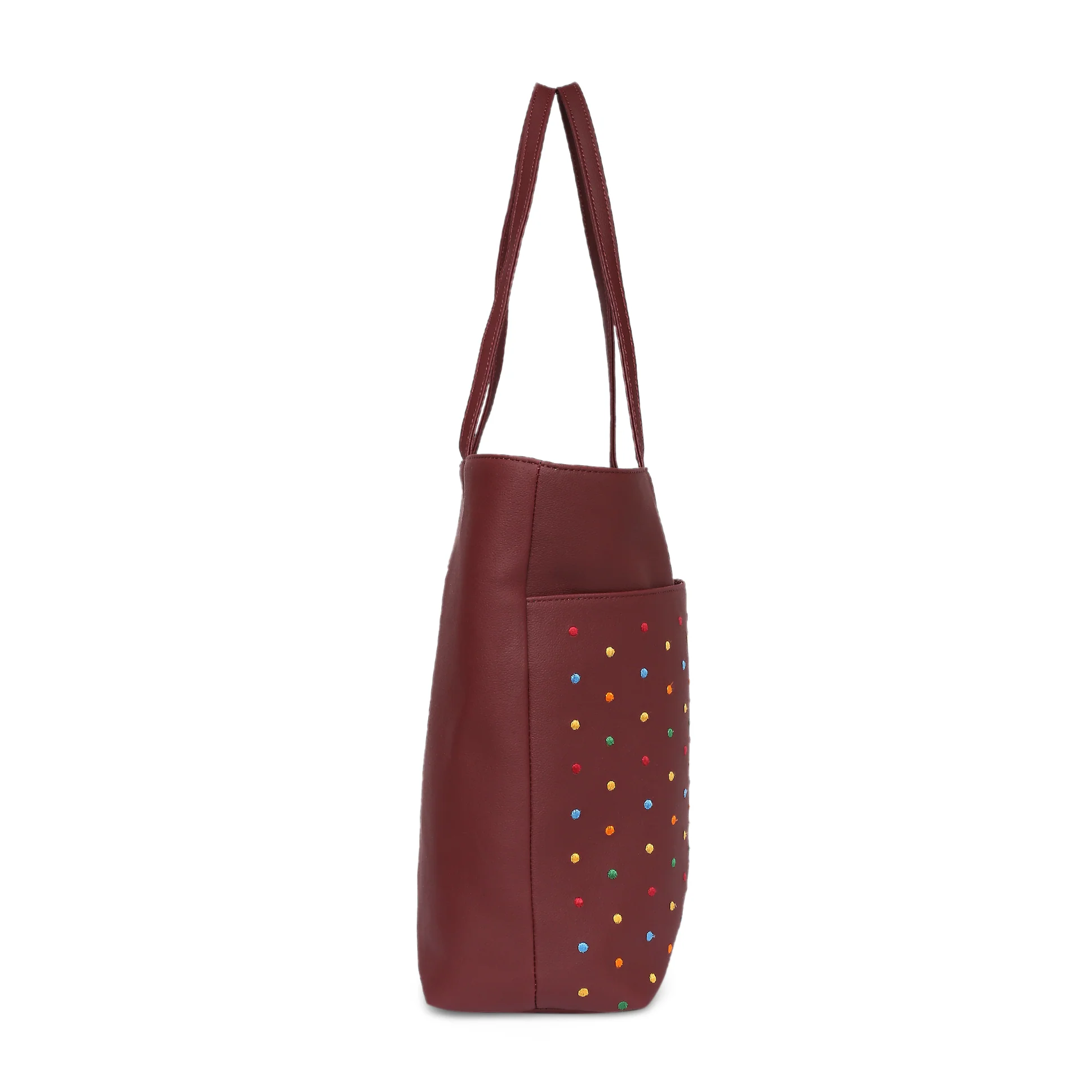 Caprese Popsicle Large Maroon Tote Bag - Image 6