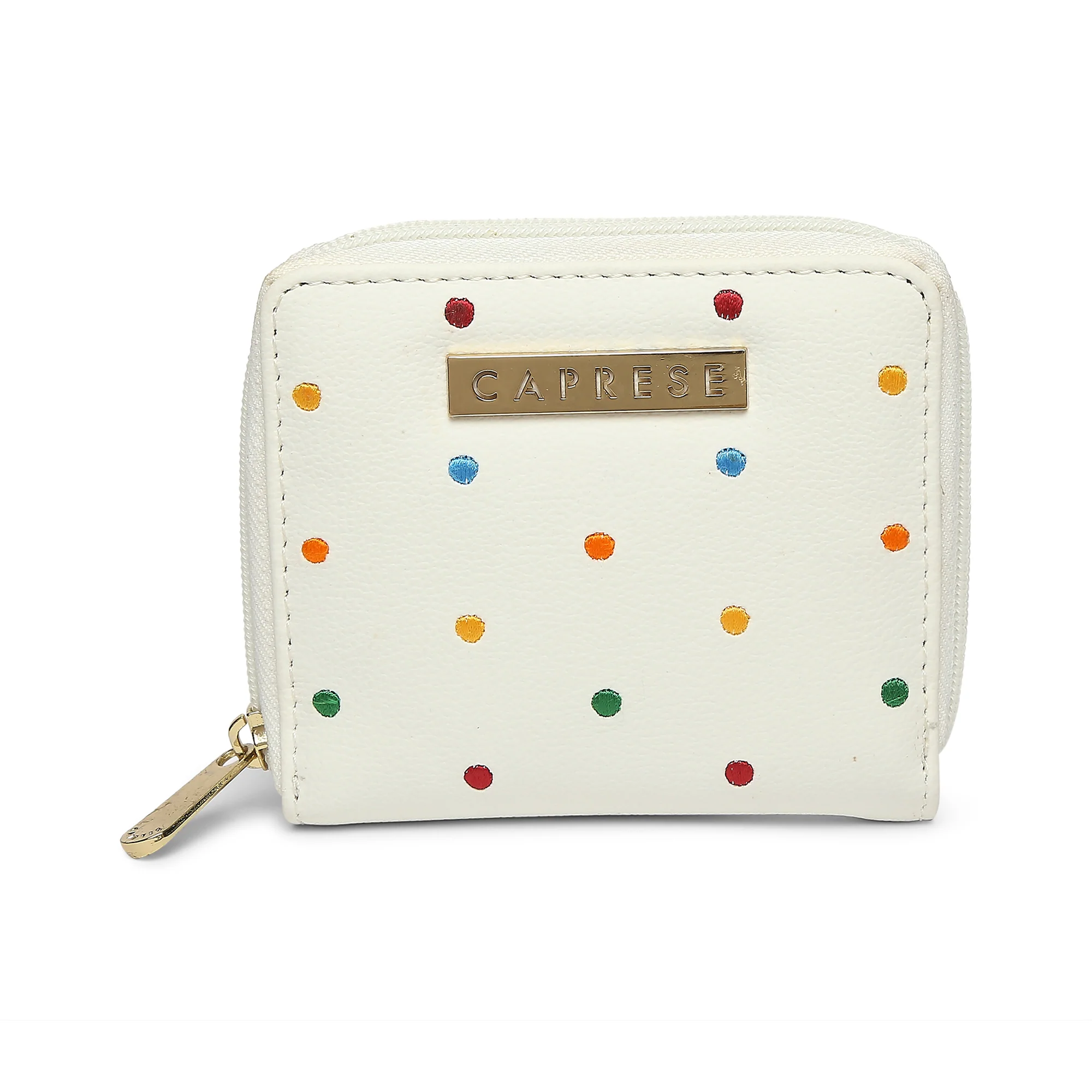 Caprese Popsicle Small Cream Zip Around Wallet