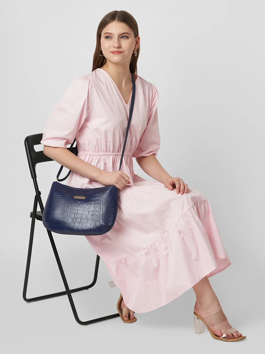Caprese Pupa Large Navy Blue Hobo Bag - Image 7