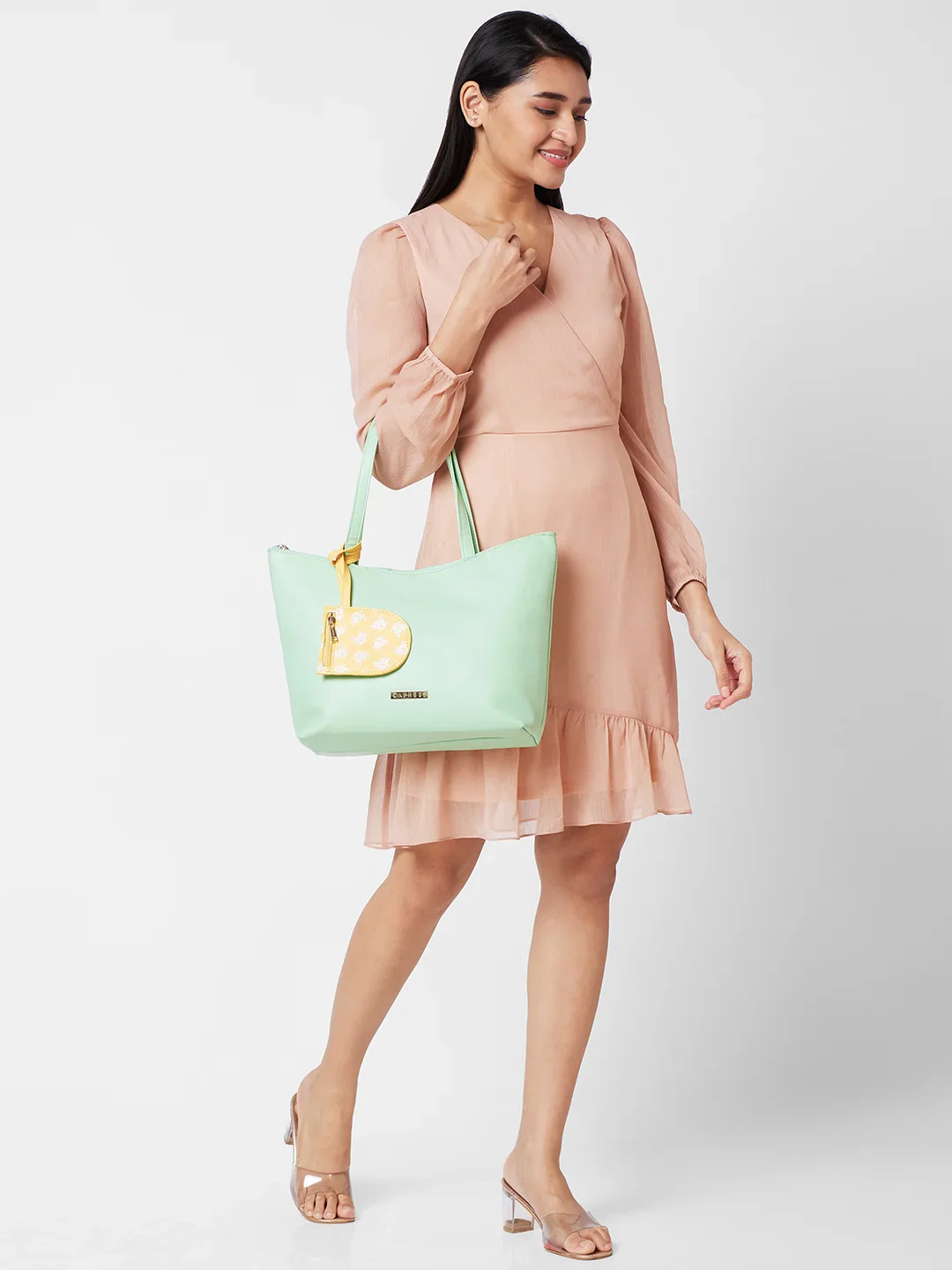 Caprese Pyxis Large Mint Tote Bag - Image 10