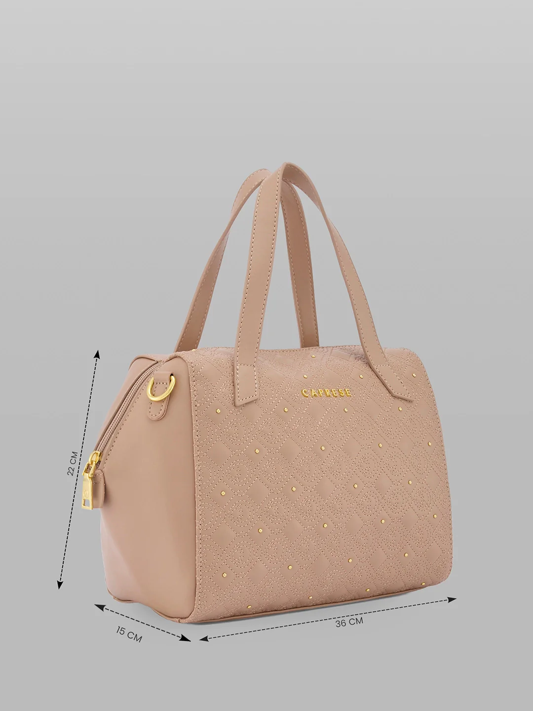 Caprese Rain Medium Mocha Mousse Satchel Bag - Image 5