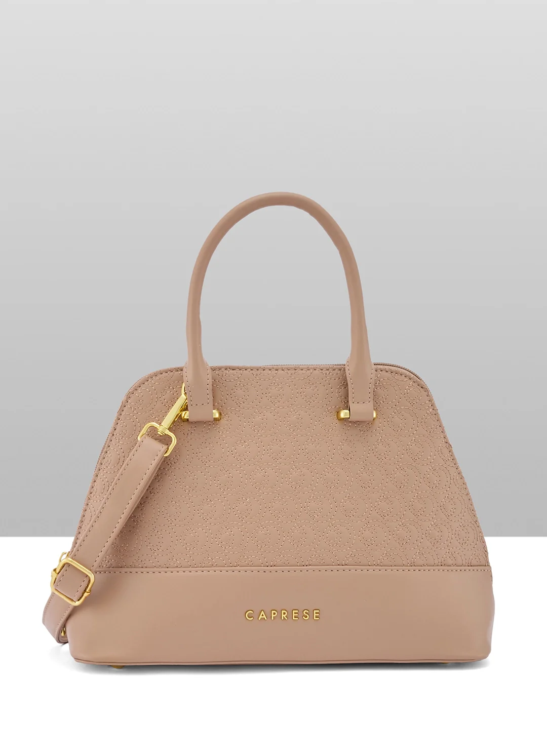 Caprese Rain Small Mocha Mousse Satchel Bag - Image 3