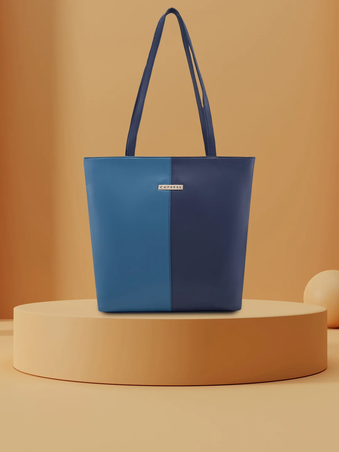 Caprese Rayn Large Blue & Navy Tote Bag - Image 13