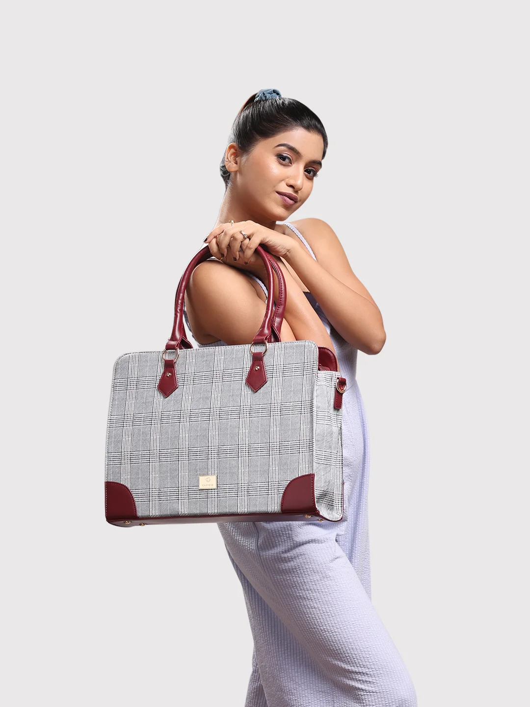 Caprese Remi Large Grey Laptop Bag - Image 13