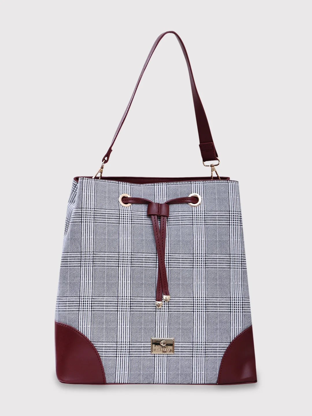 Caprese Remi Large Grey Satchel Bag