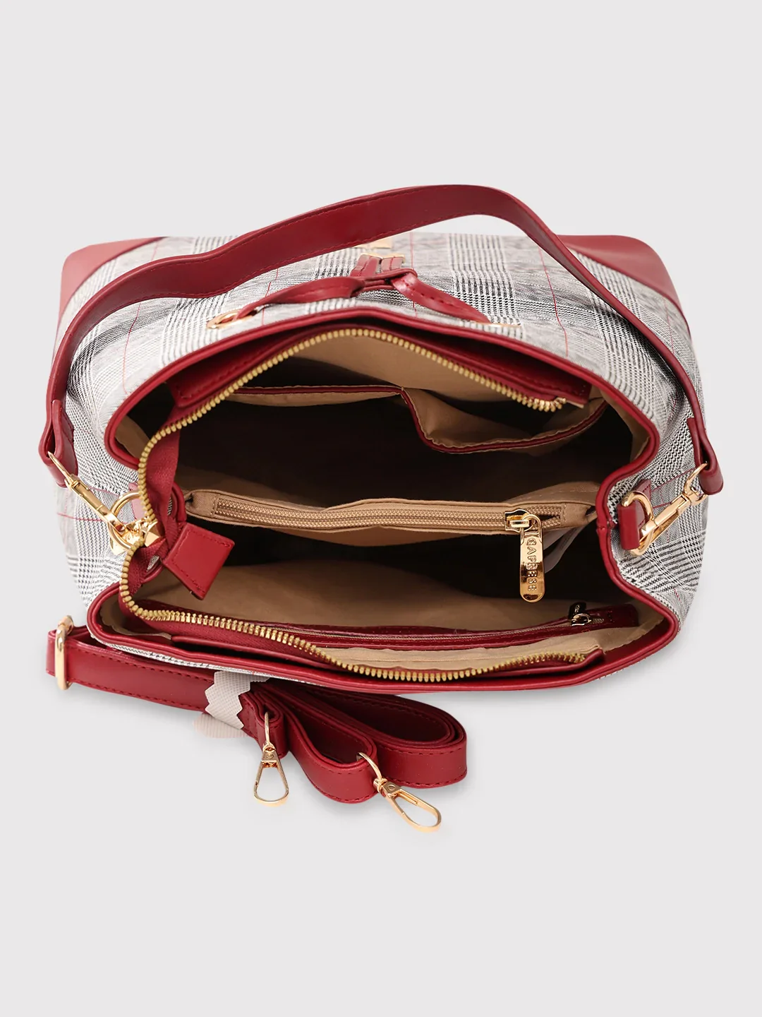 Caprese Remi Large Red Satchel Bag - Image 5