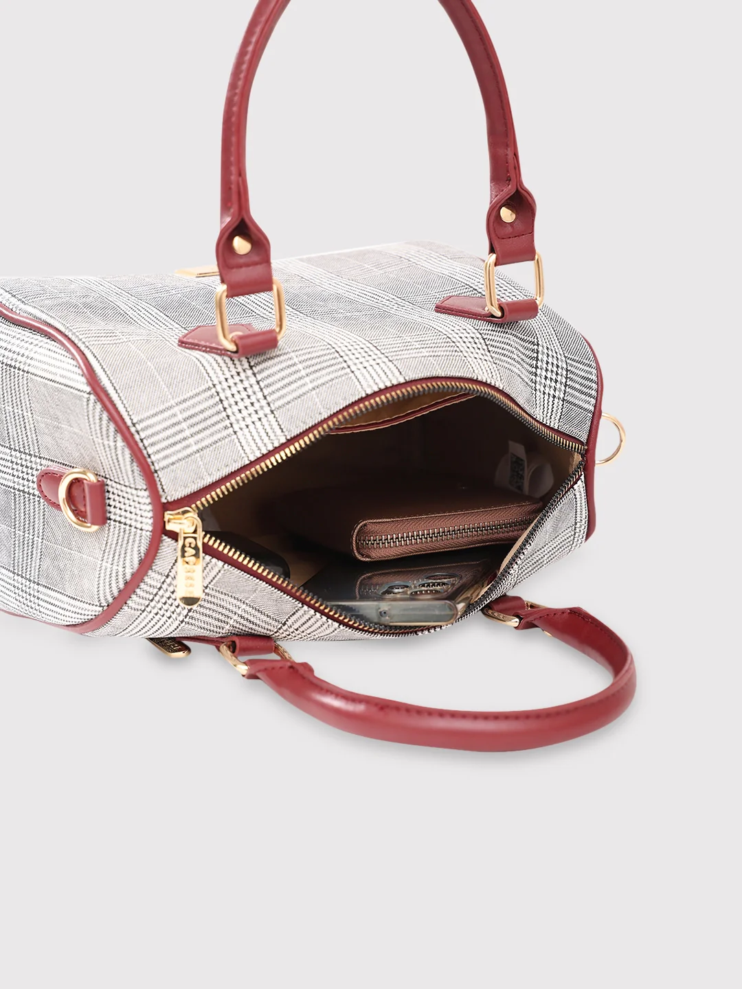 Caprese Remi Medium Grey Satchel Bag - Image 9