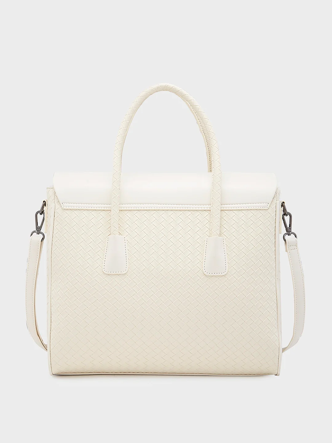 Caprese Renee Medium Beige Satchel Bag - Image 3