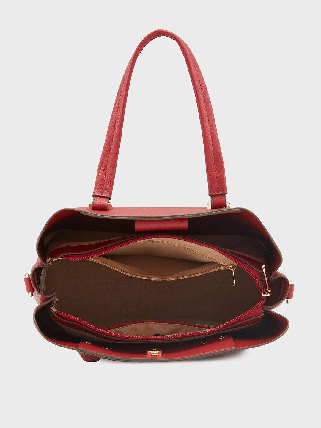 Caprese Rey Medium Maroon Satchel Bag - Image 9