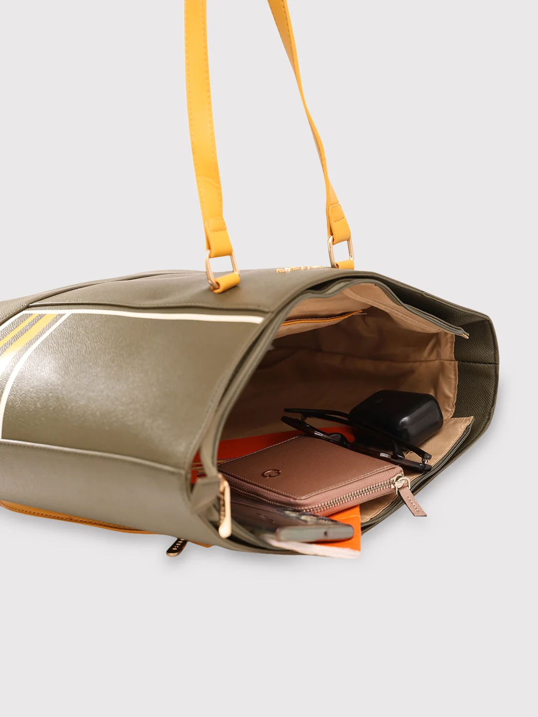 Caprese Riga Large Olive Tote Bag - Image 8
