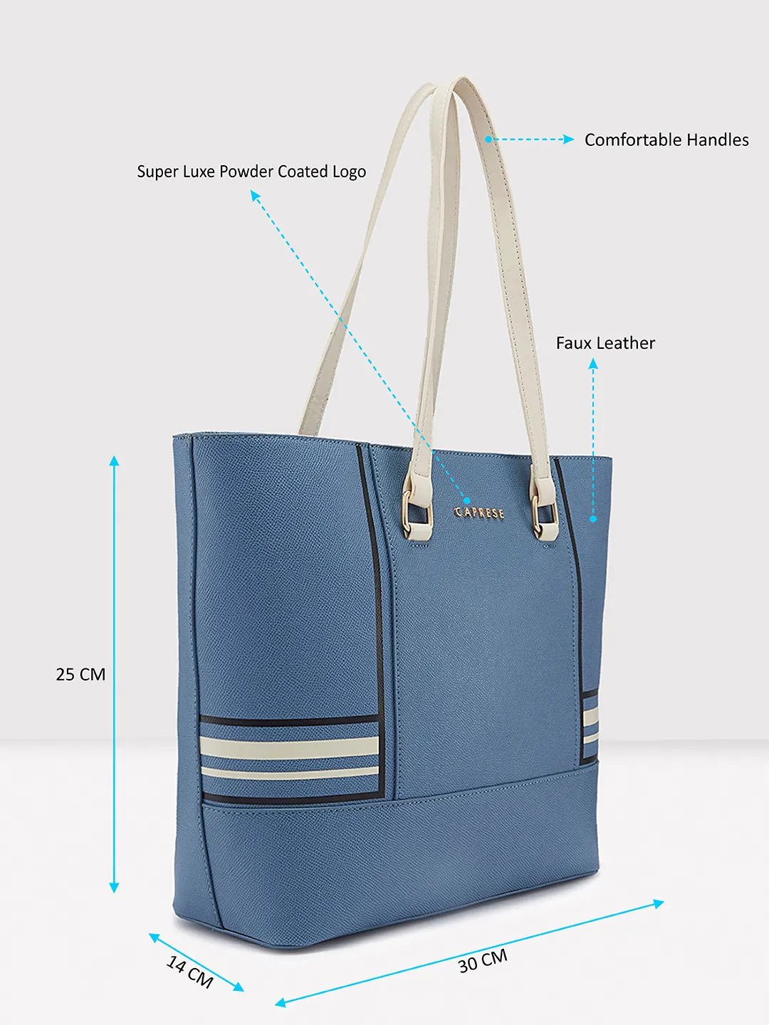 Caprese Riga Large Slate Tote Bag - Image 7