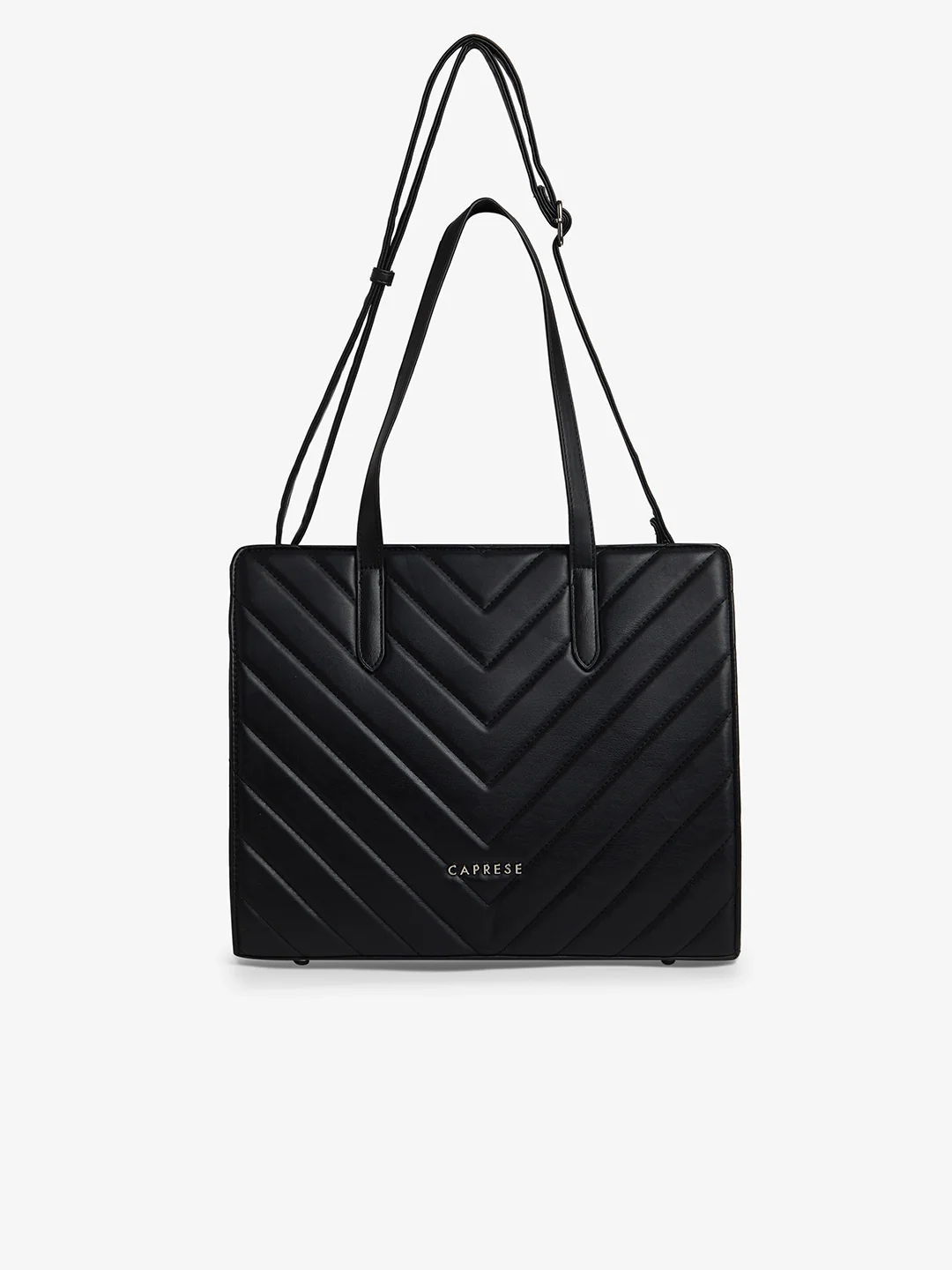 Caprese Riko Large Black Satchel Bag - Image 4