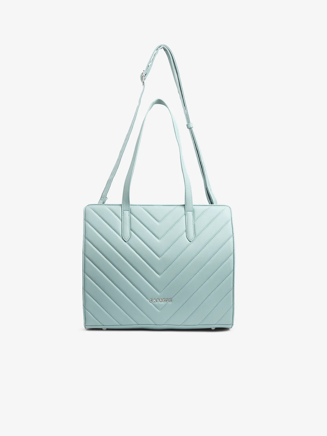 Caprese Riko Large Powder Blue Satchel Bag - Image 10