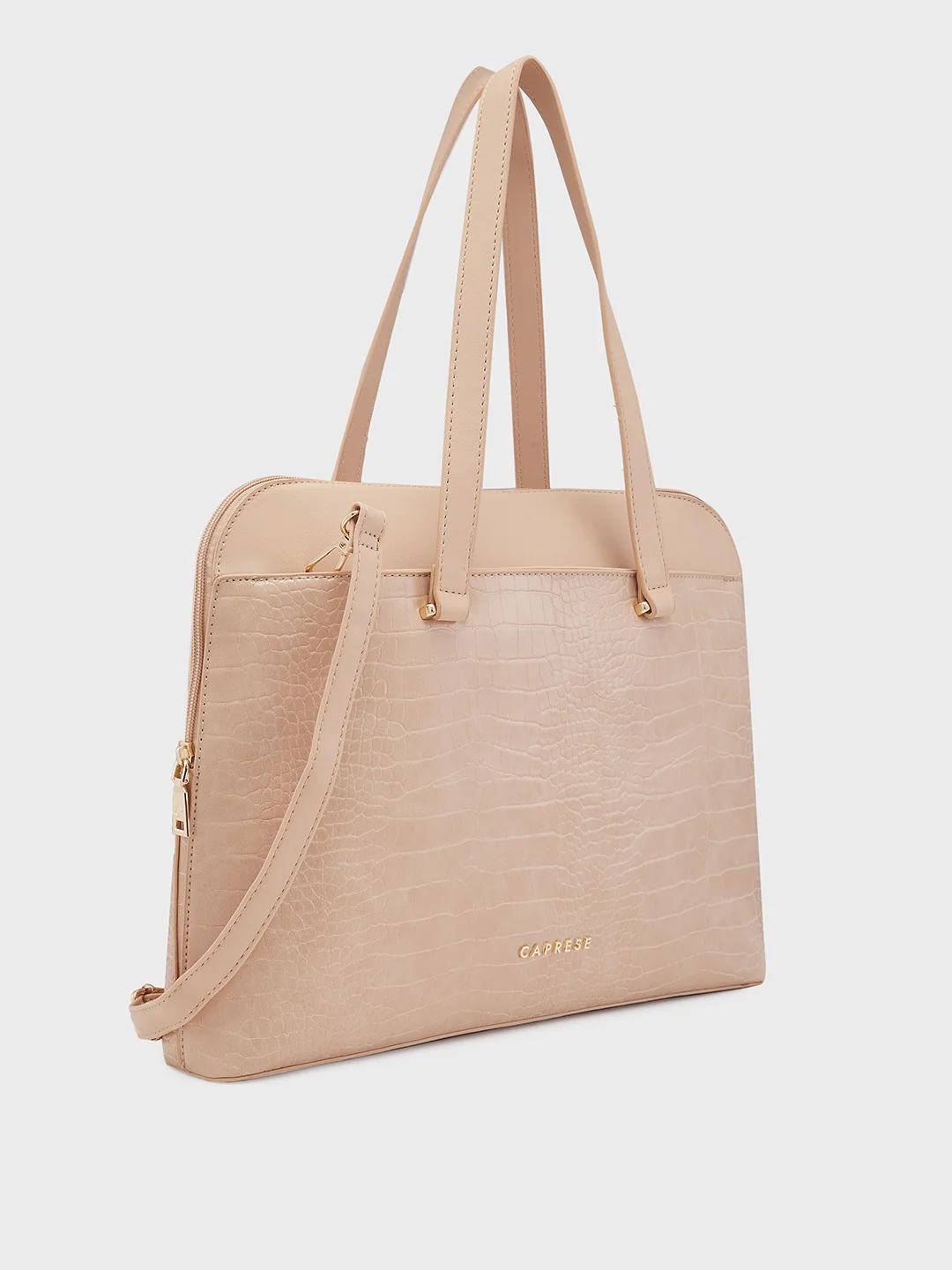 Caprese Rima Medium Brown Laptop Bag - Image 5