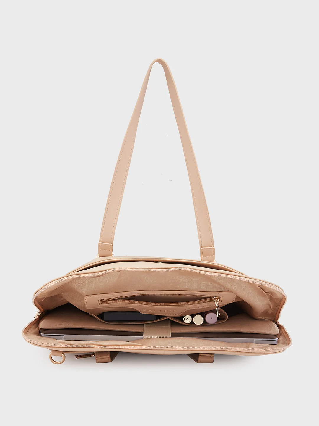 Caprese Rima Medium Brown Laptop Bag - Image 9