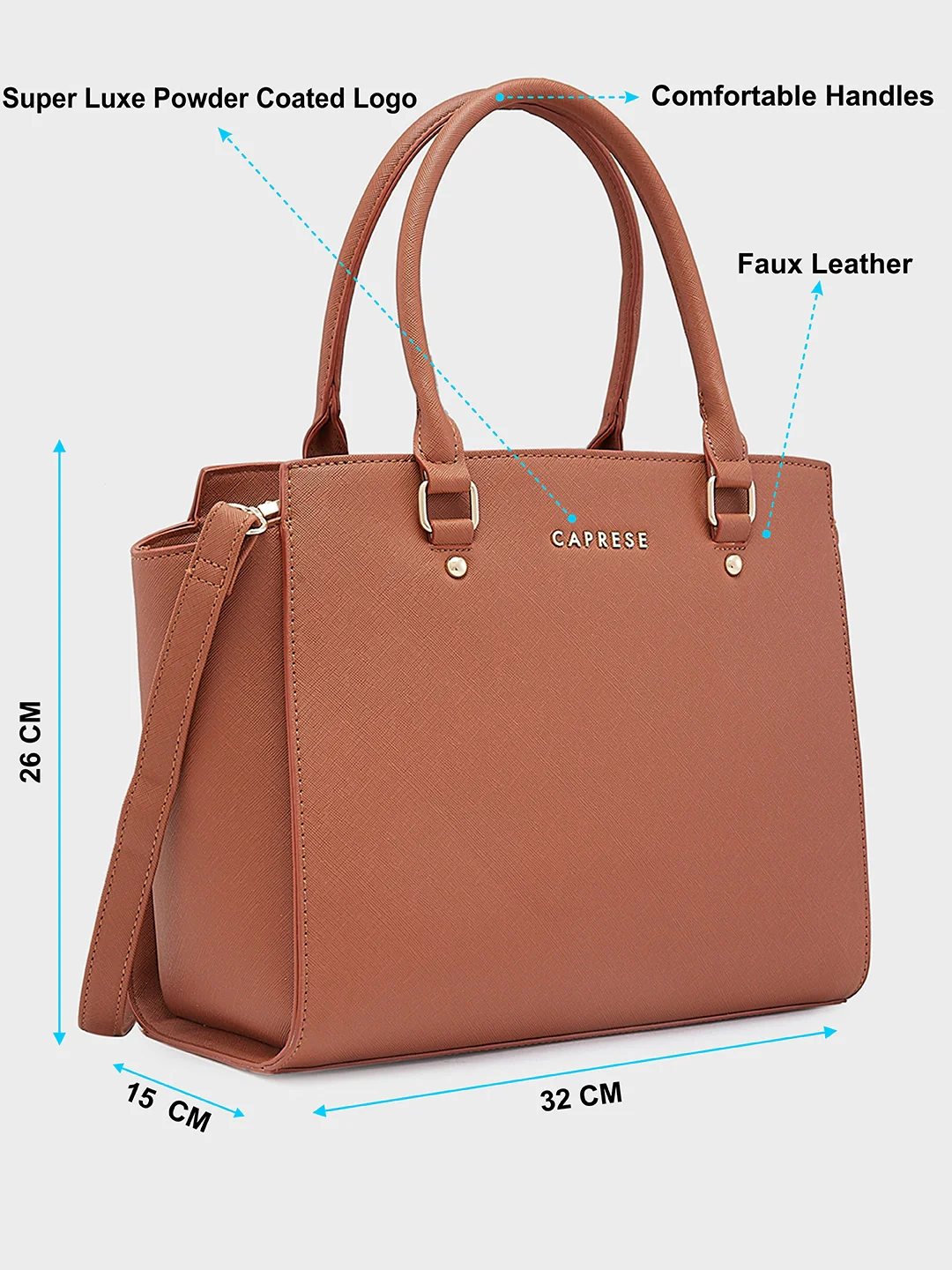 Caprese Rima Medium Brown Tote Bag - Image 8