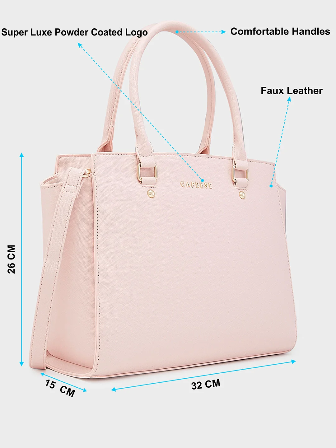 Caprese Rima Medium Pink Tote Bag - Image 8