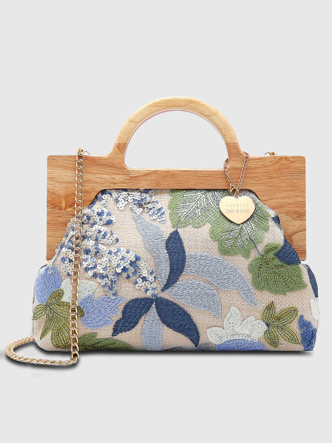 Caprese Riyo Medium Blue Clutch Bag - Image 11