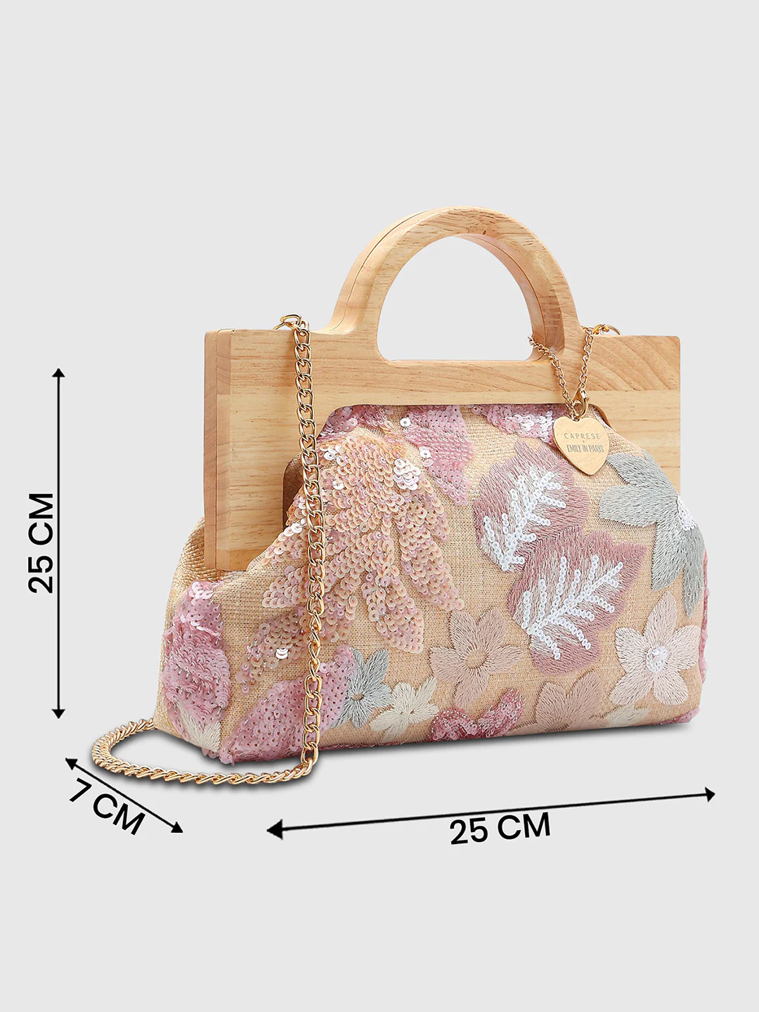 Caprese Riyo Medium Lilac Clutch Bag - Image 8