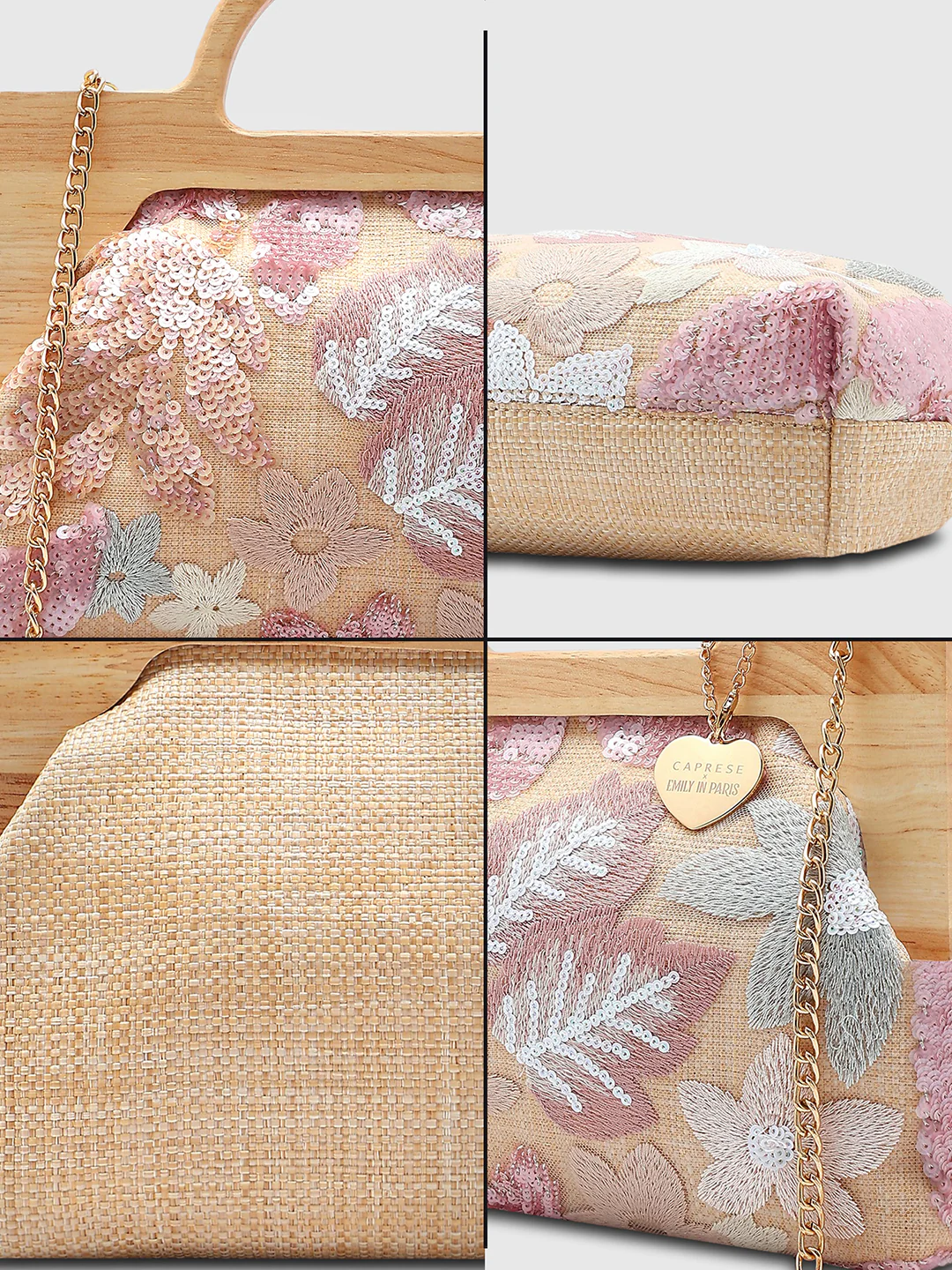 Caprese Riyo Medium Lilac Clutch Bag - Image 9