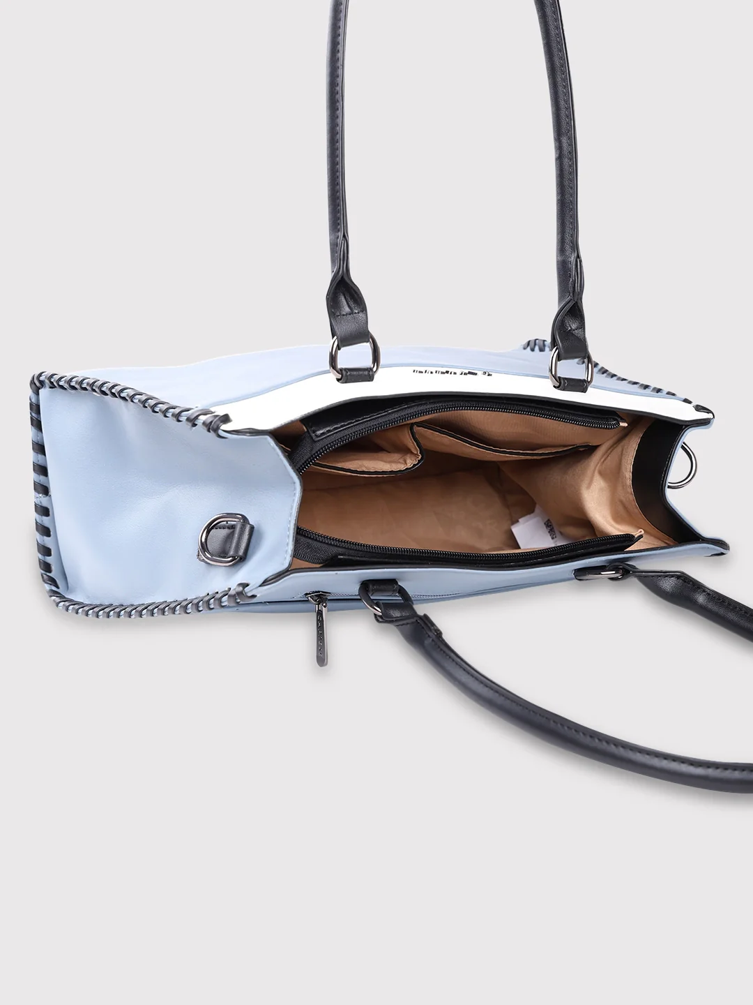 Caprese Rome Medium Blue Satchel Bag - Image 11