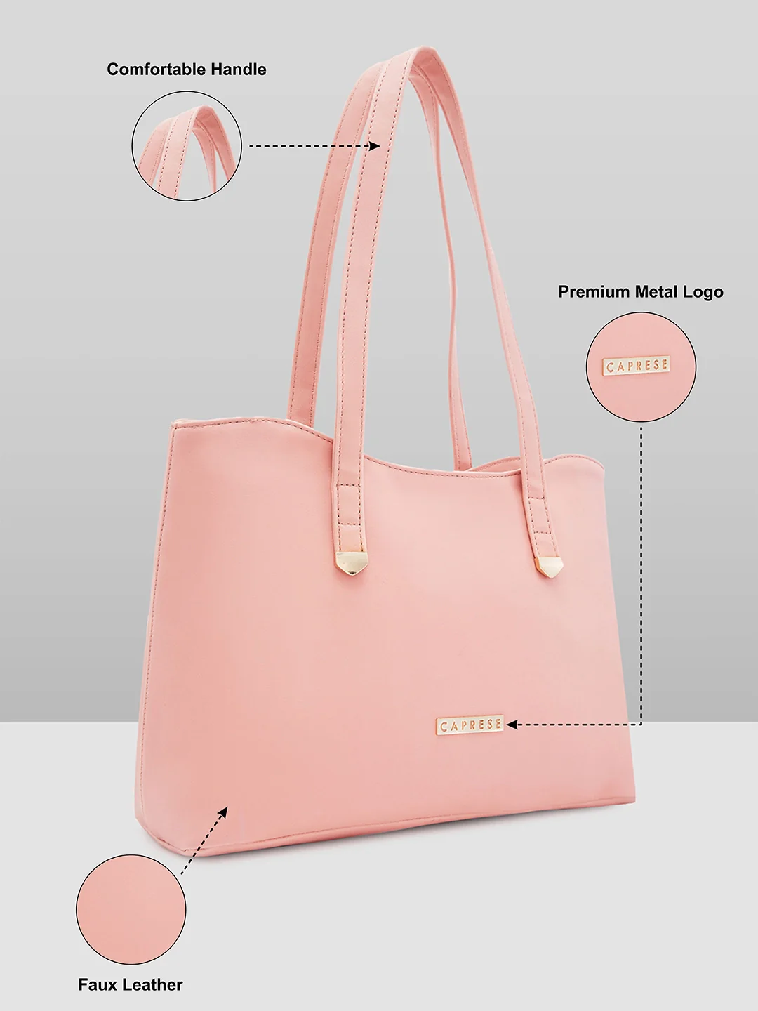 Caprese Romea Medium Blush Tote Bag - Image 6