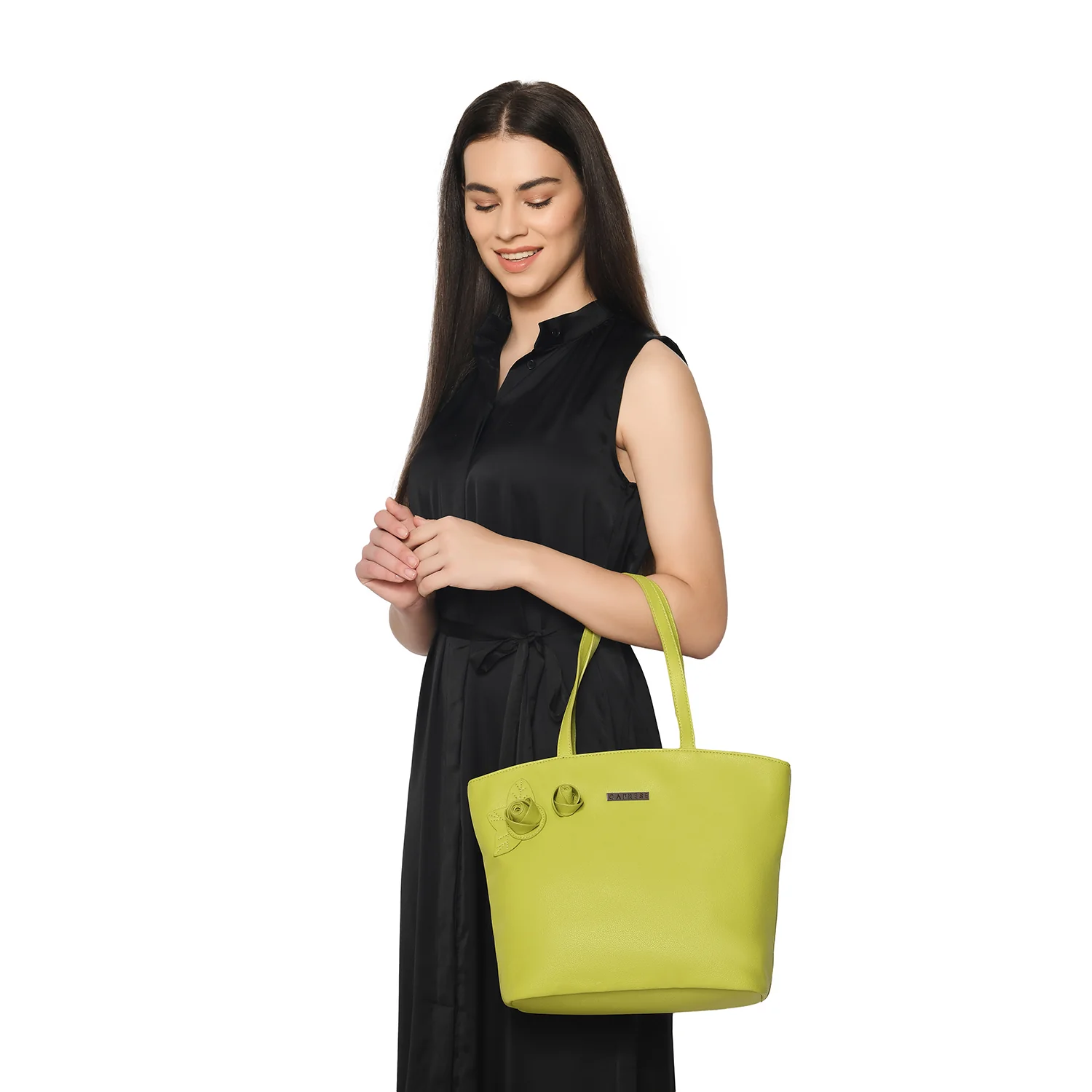 Caprese Rosamund Large Lime Satchel Bag - Image 3