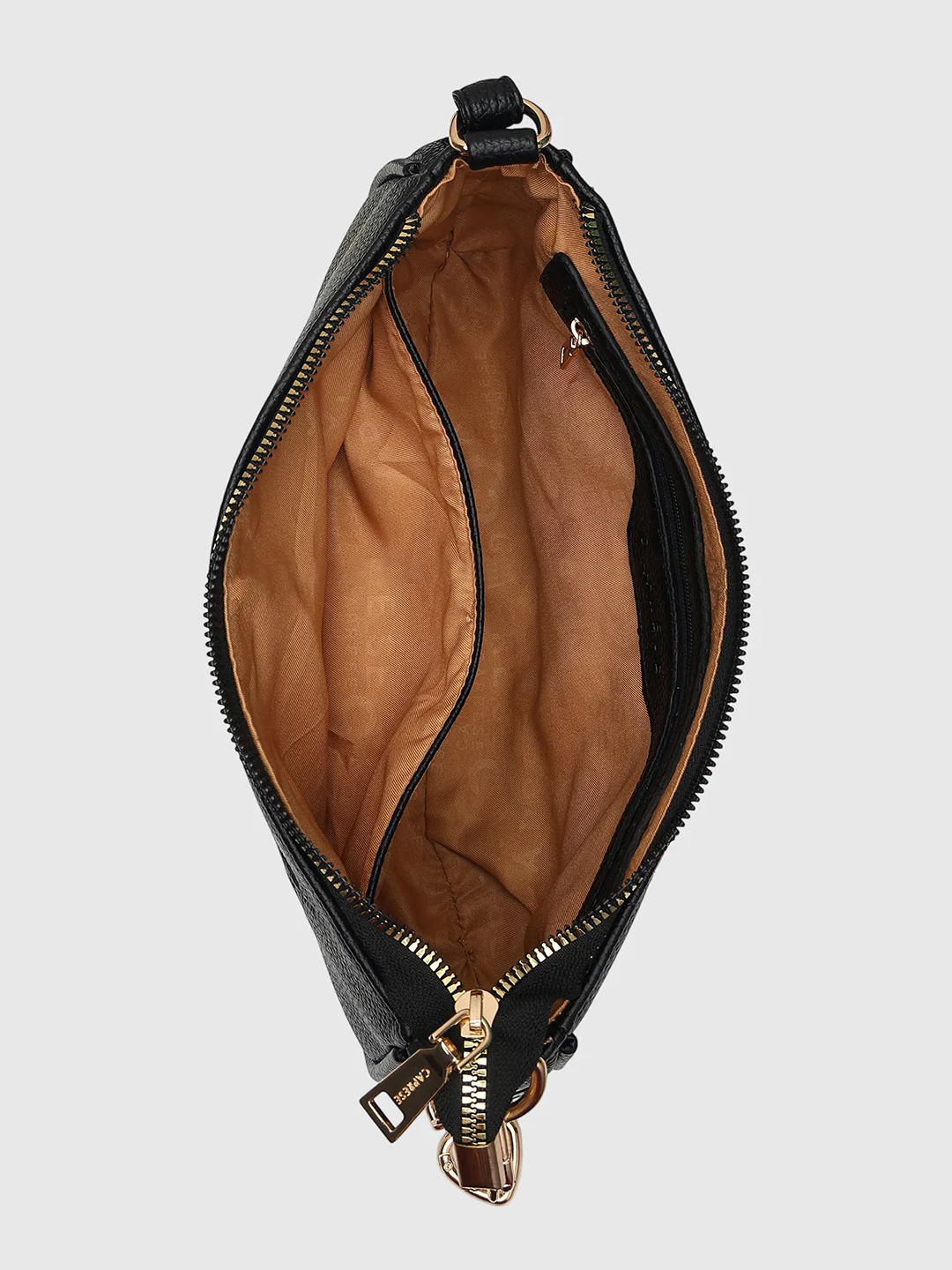 Caprese Rose Medium Black Baguette Bag - Image 9