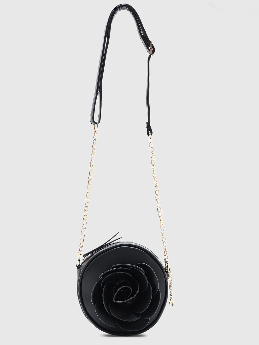 Caprese Rose Medium Black Sling Bag - Image 11