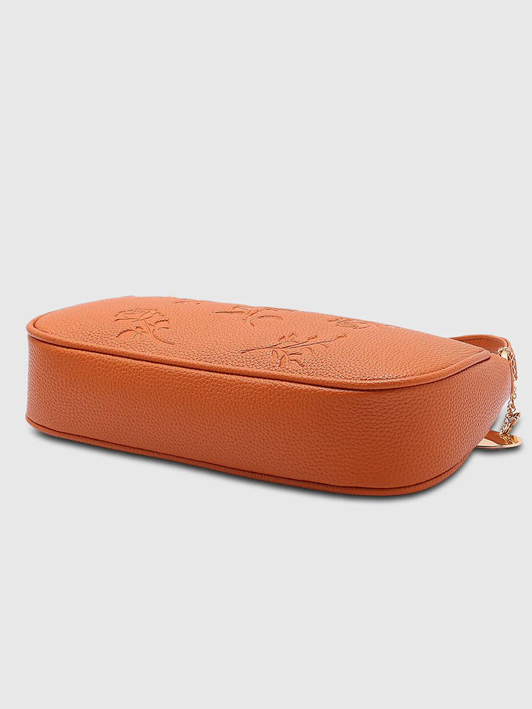 Caprese Rose Medium Tan Baguette Bag - Image 14