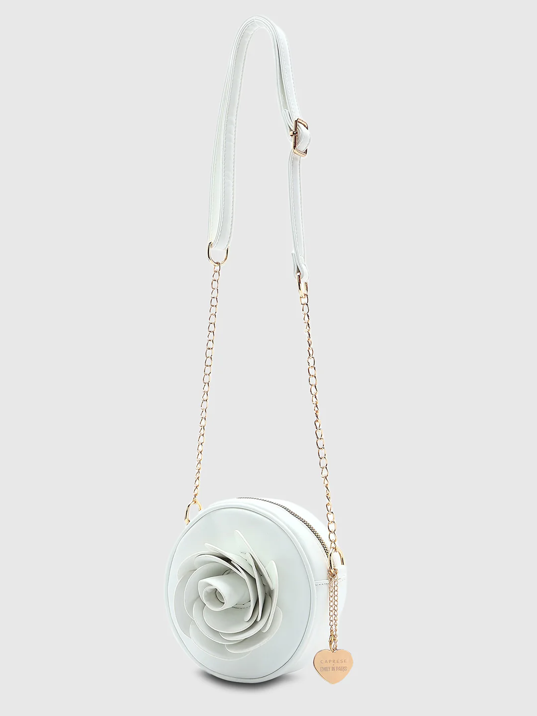 Caprese Rose Medium White Sling Bag - Image 12