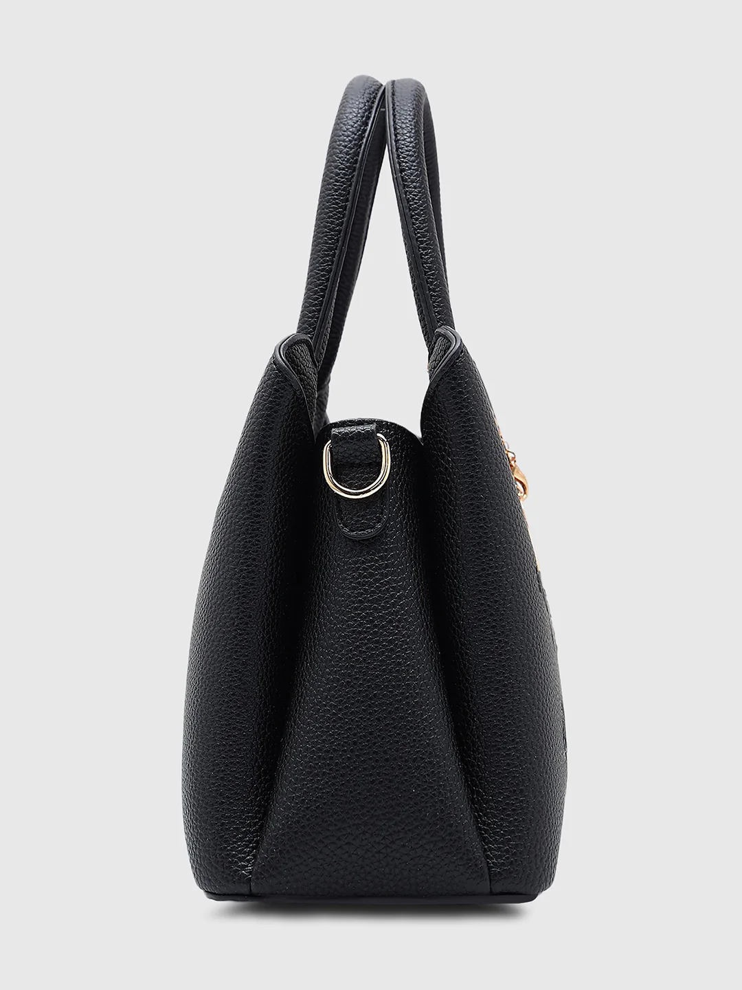 Caprese Rose Small Black Satchel Bag - Image 14
