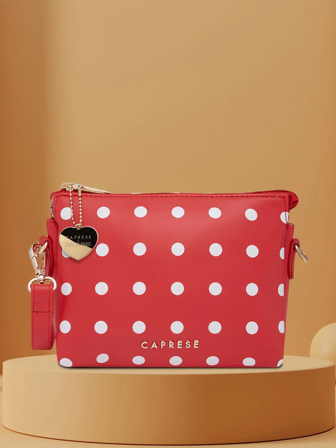 Caprese Rosie Medium Maroon Sling Bag - Image 3