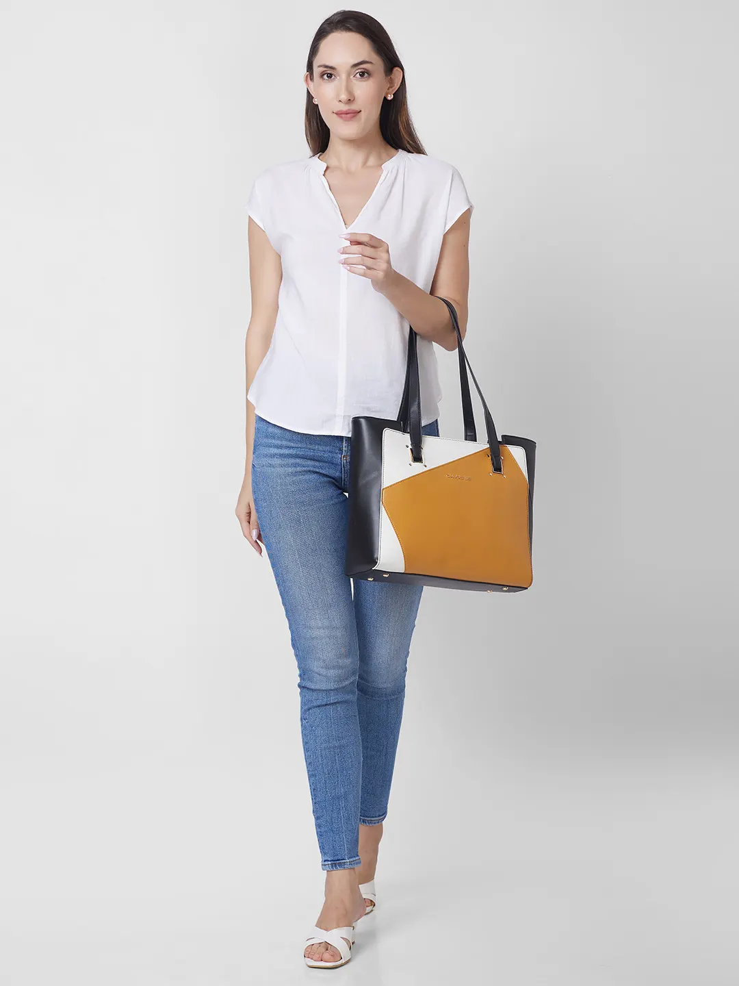 Caprese Ruth Large Ochre Tote Bag - Image 13
