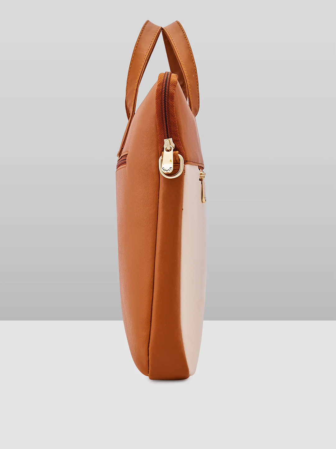 Caprese Ryma Medium Tan & Beige Laptop Bag Bag - Image 12