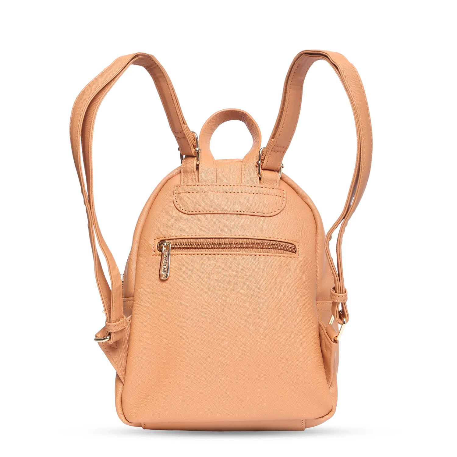 Caprese Sabeena Medium Orange Backpack - Image 4