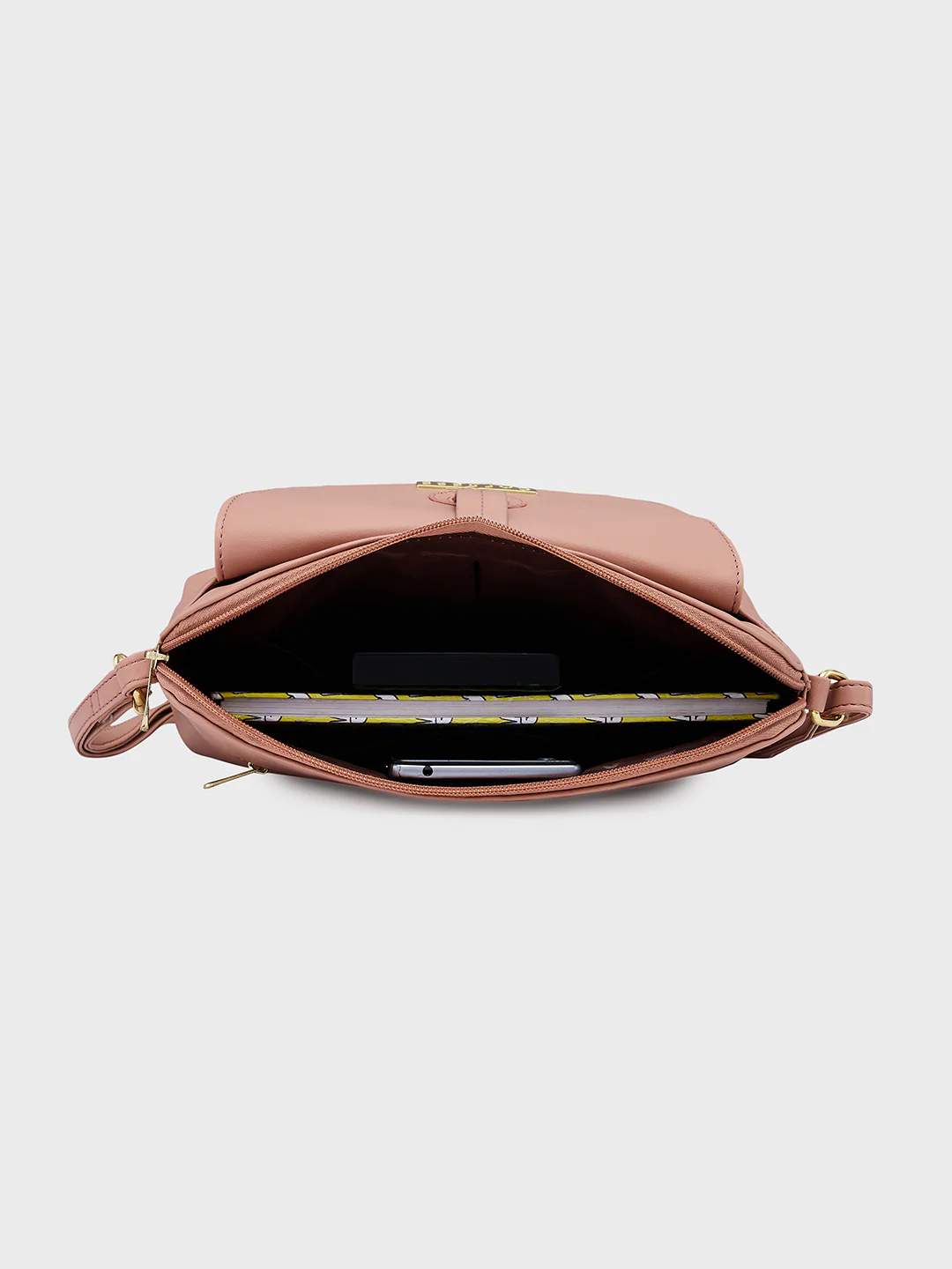 Caprese Sabeera Medium Blush Sling Bag - Image 9