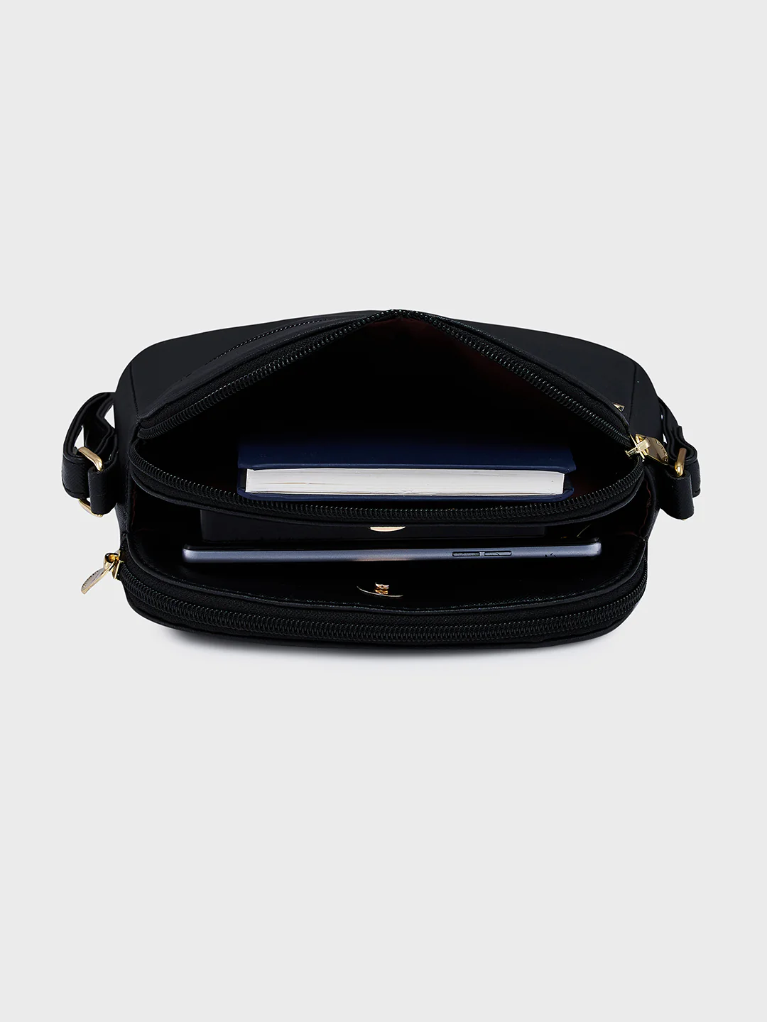 Caprese Safia Small Black Sling Bag - Image 9