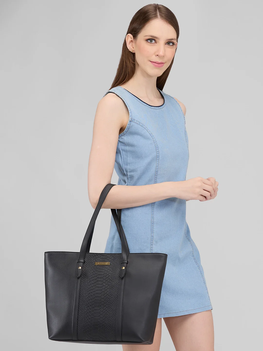 Caprese Sameera Large Black Laptop Tote Bag - Image 13