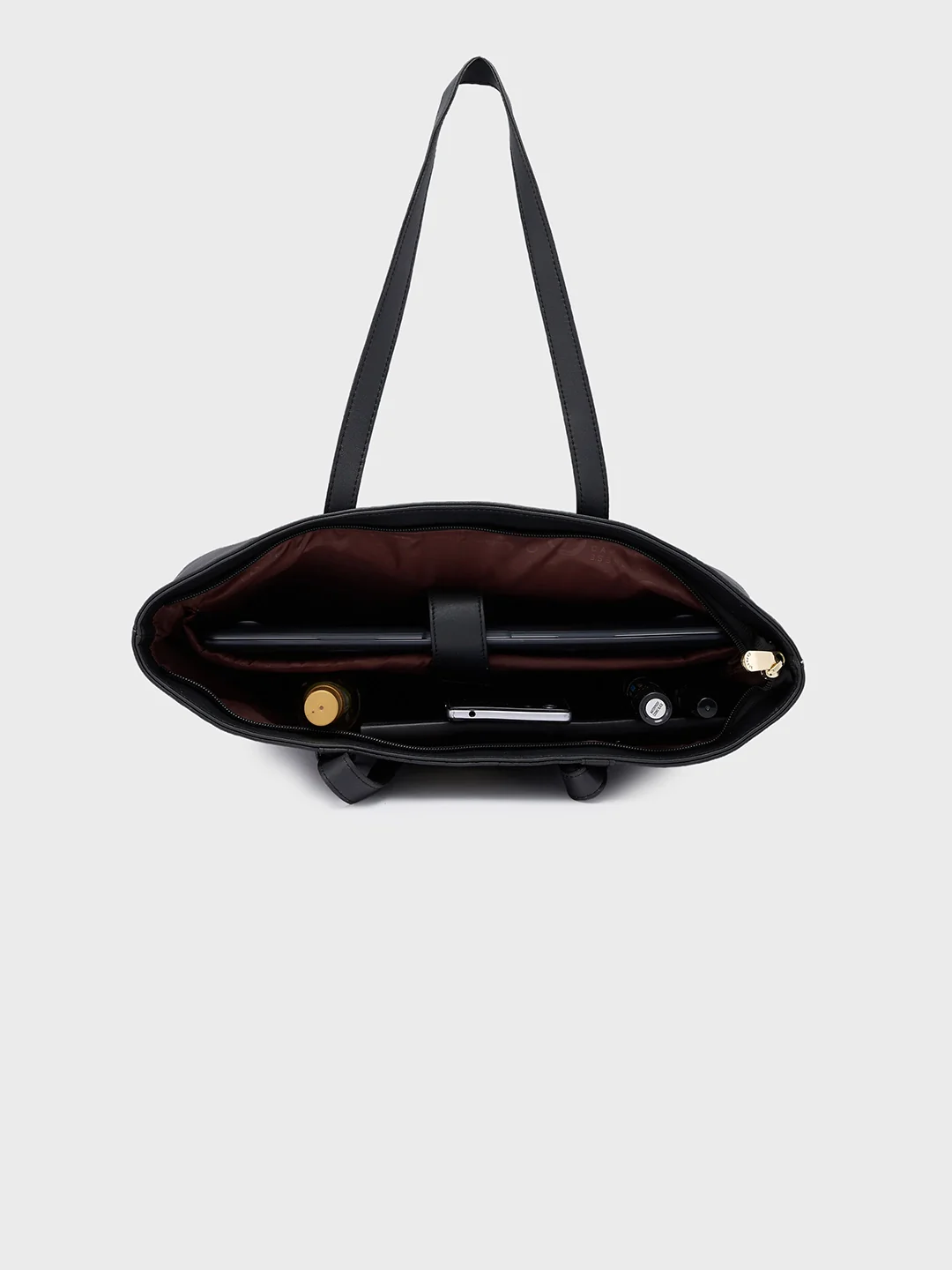 Caprese Sameera Large Black Laptop Tote Bag - Image 9