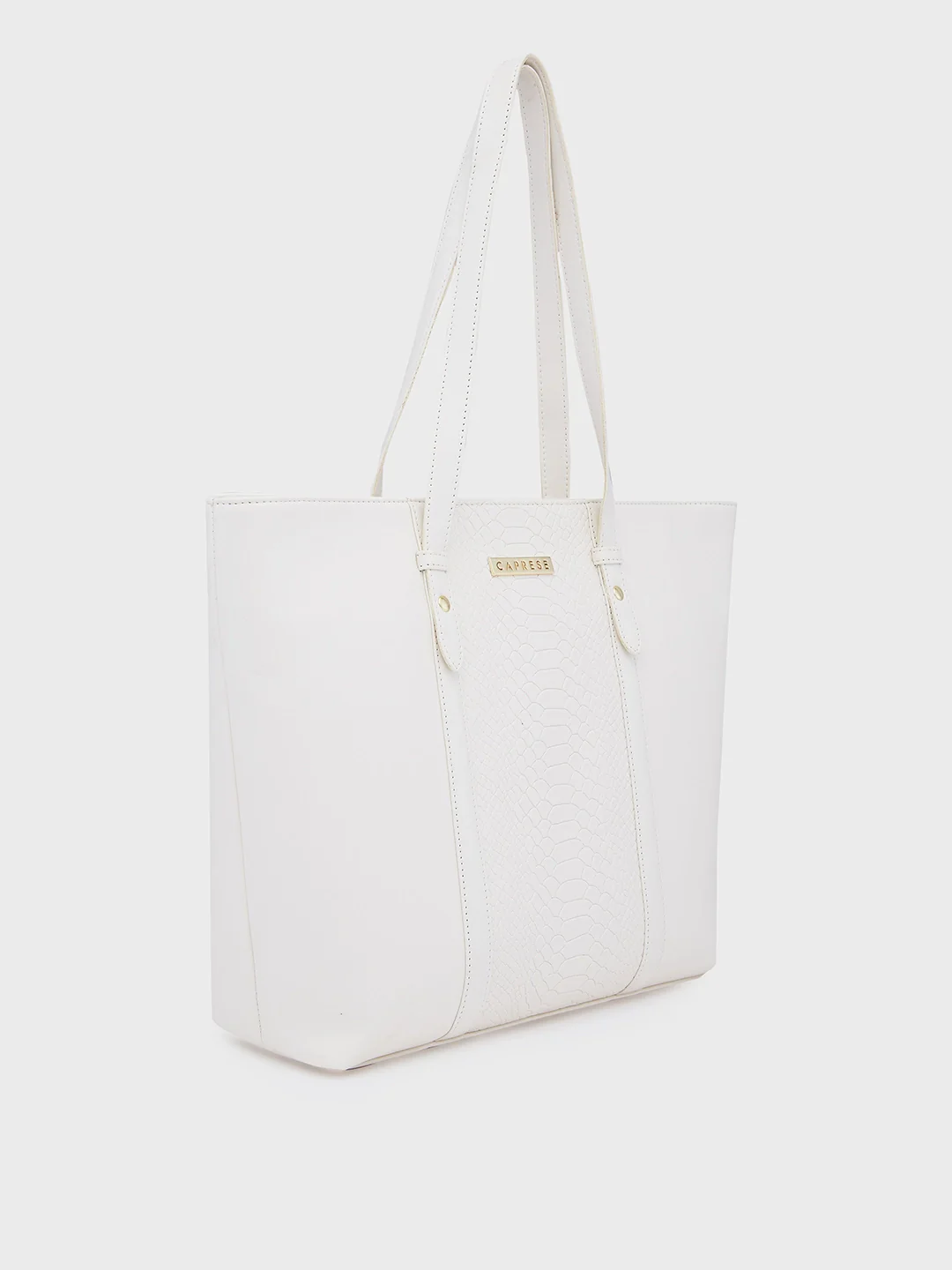 Caprese Sameera Tote Large Off White Laptop Bag - Image 5