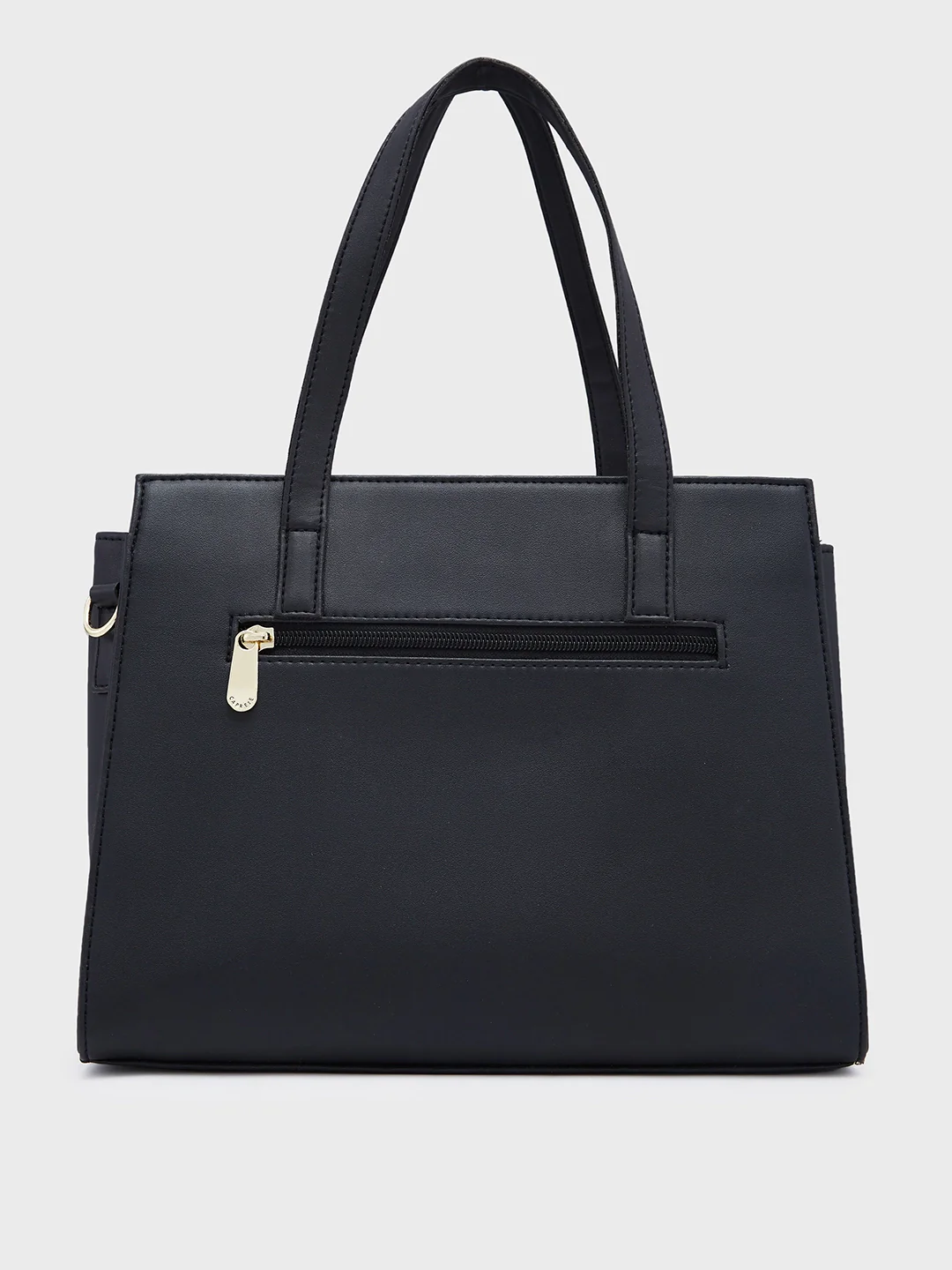 Caprese Sameera Medium Black Satchel Bag - Image 3