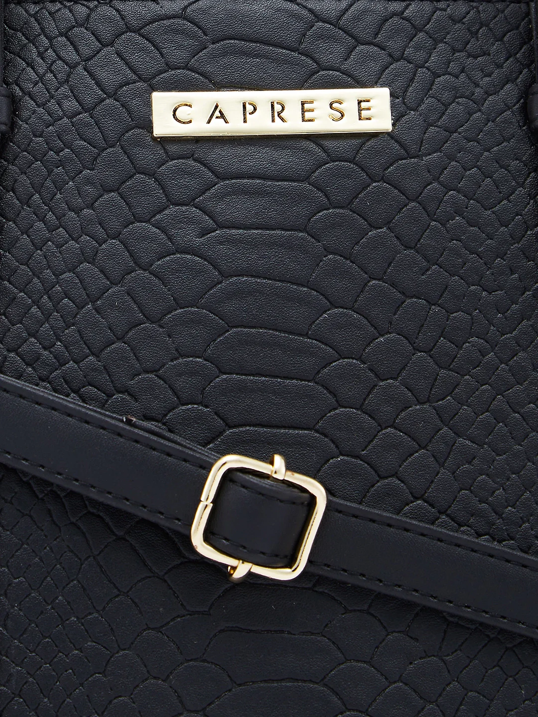 Caprese Sameera Medium Black Satchel Bag - Image 8