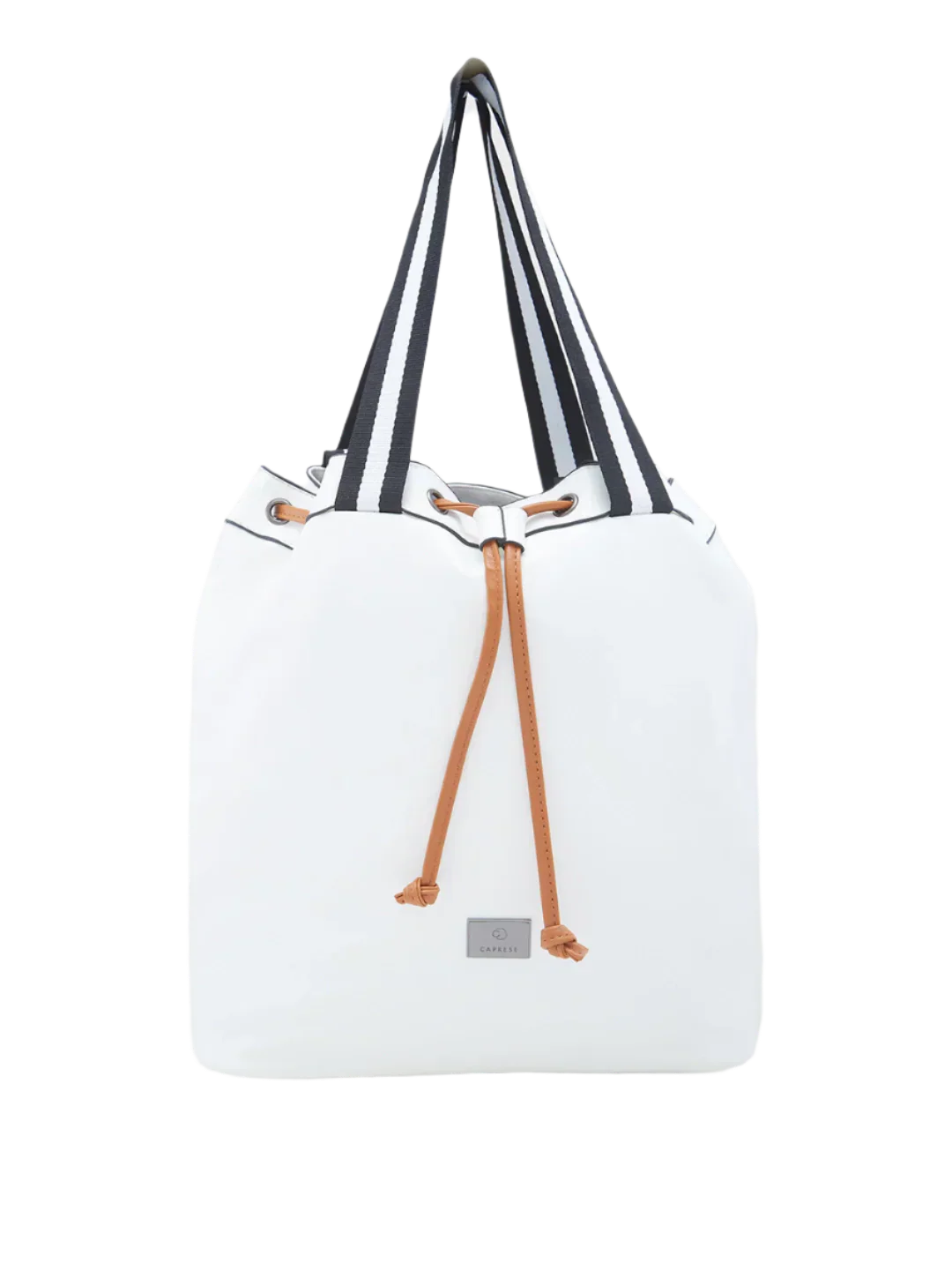 Caprese Sandie Large White Satchel Bag