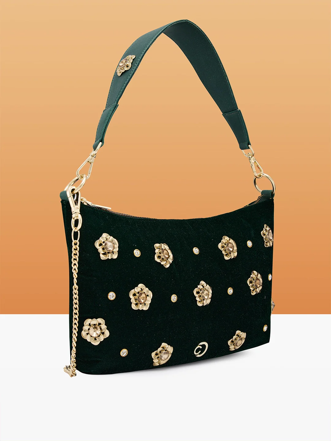Caprese Sapphire Small Green Hobo Bag - Image 3