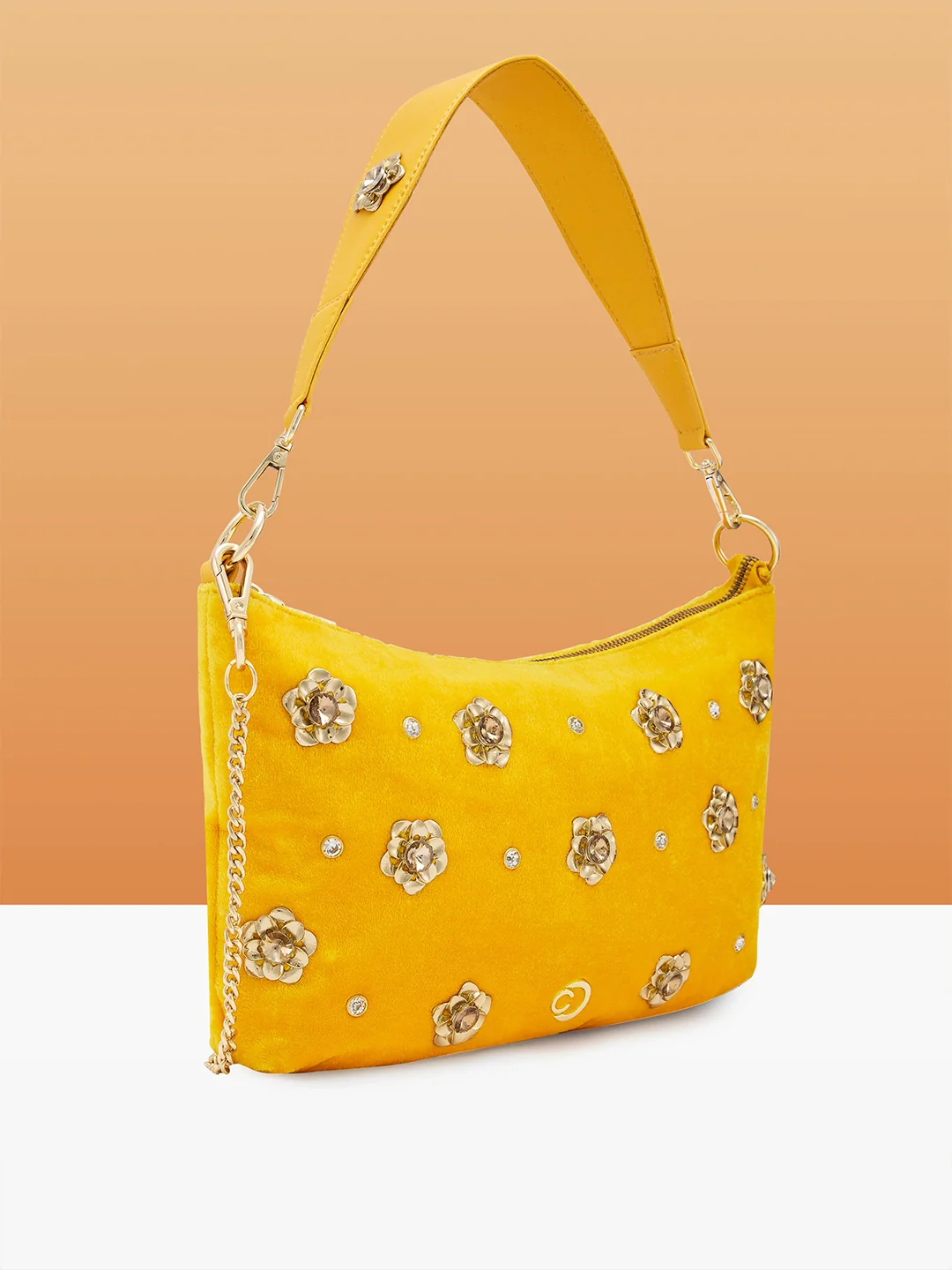 Caprese Sapphire Small Yellow Hobo Bag - Image 3