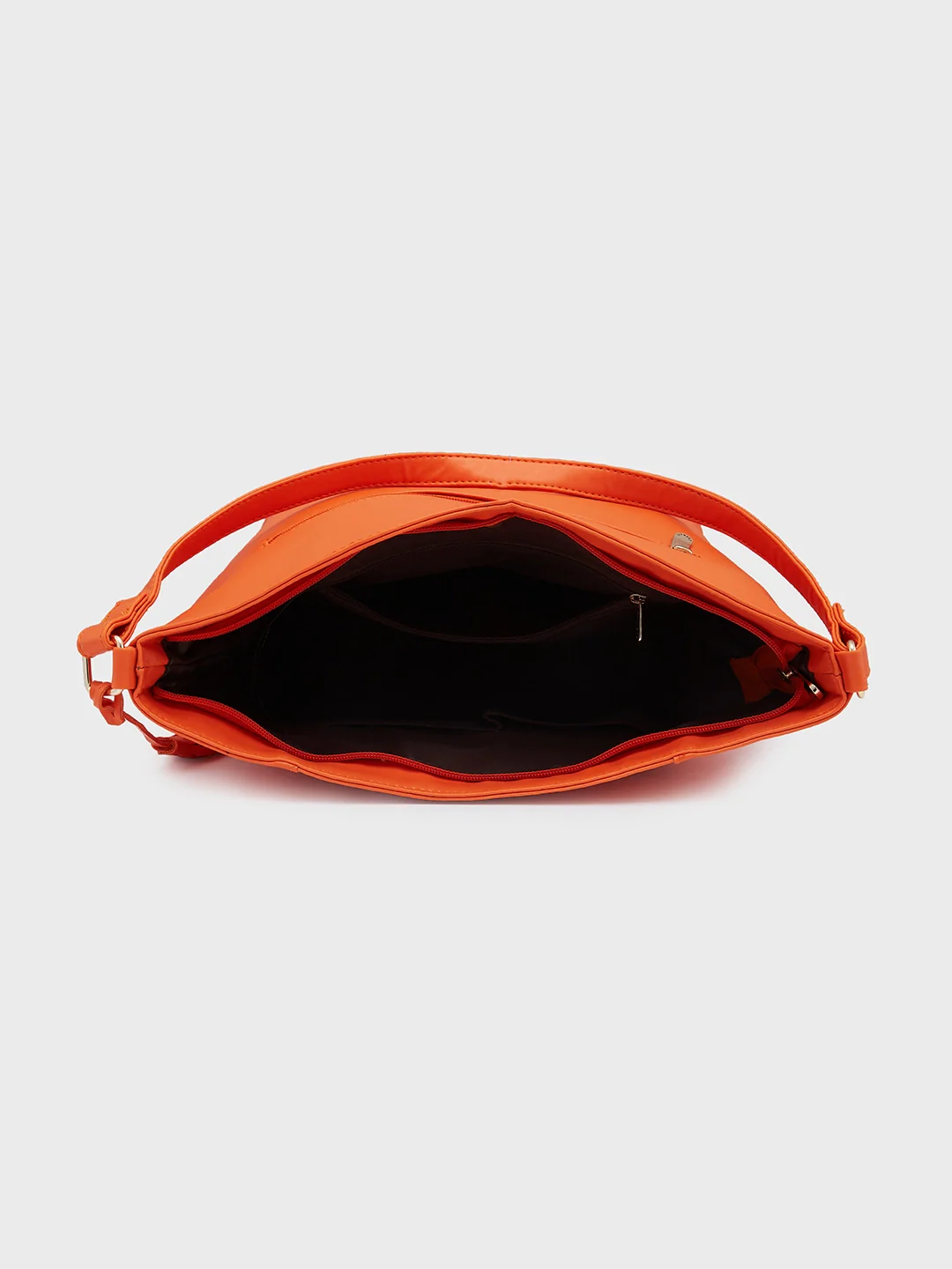 Caprese Sari Medium Burnt Orange Hobo Bag - Image 10