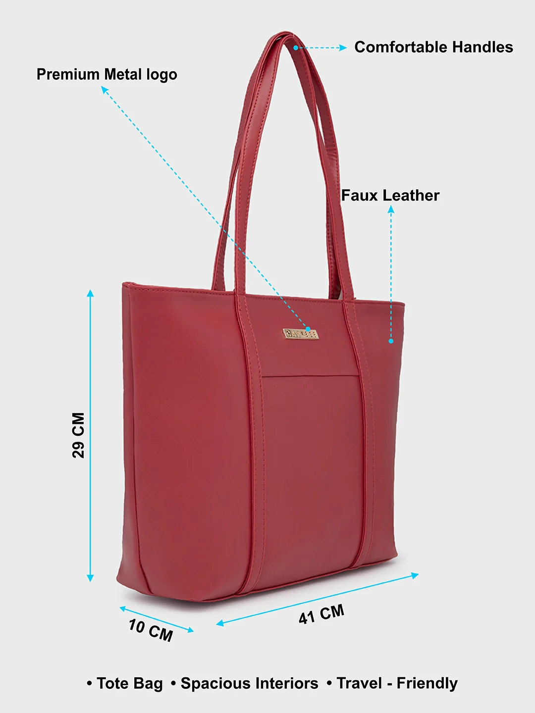 Caprese Sari Medium Maroon Tote Bag - Image 7