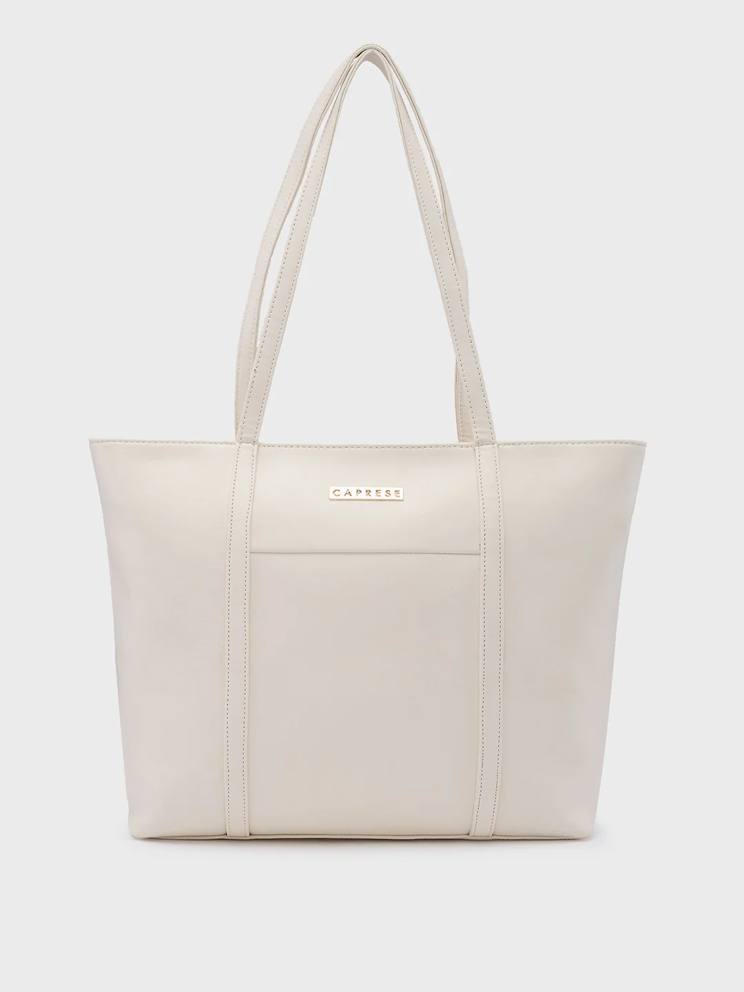 Caprese Sari Medium White Tote Bag - Image 3